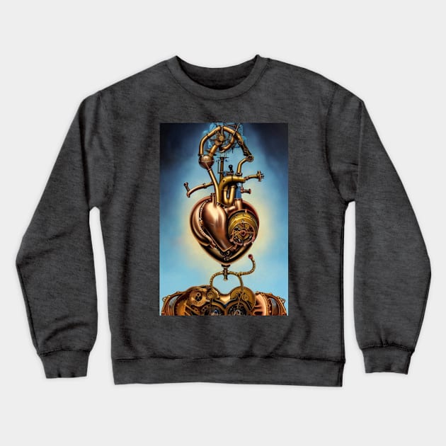 Steampunk mechanical heart Crewneck Sweatshirt by Dendros-Studio